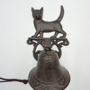 PIĘKNY ŻELIWNY DZWON DZWONECZEK KOT KOTEK