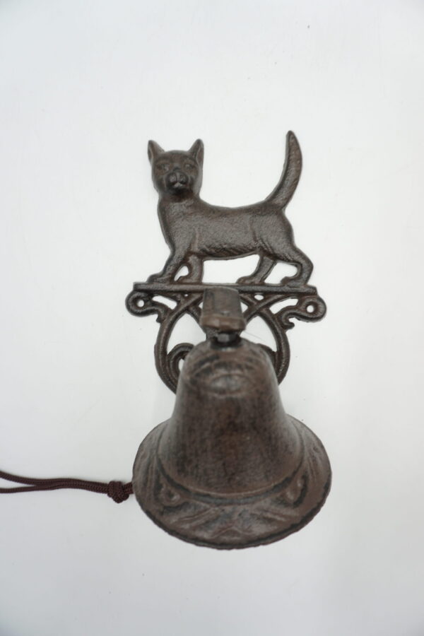 PIĘKNY ŻELIWNY DZWON DZWONECZEK KOT KOTEK