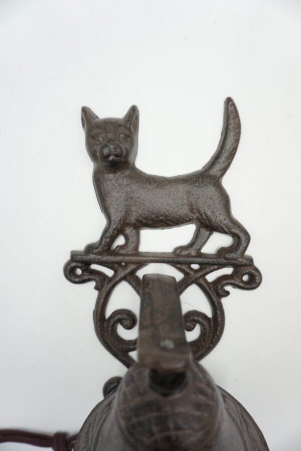 PIĘKNY ŻELIWNY DZWON DZWONECZEK KOT KOTEK