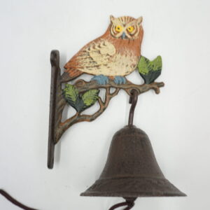 PIĘKNY ŻELIWNY DZWON DZWONECZEK SOWA