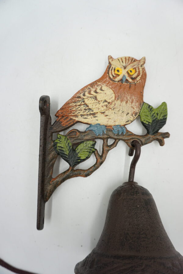 PIĘKNY ŻELIWNY DZWON DZWONECZEK SOWA