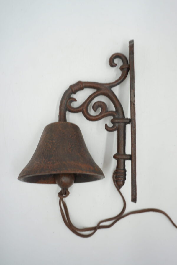PIĘKNY ŻELIWNY DZWON DZWONECZEK RUSTYKALNY DOM I OGRÓD