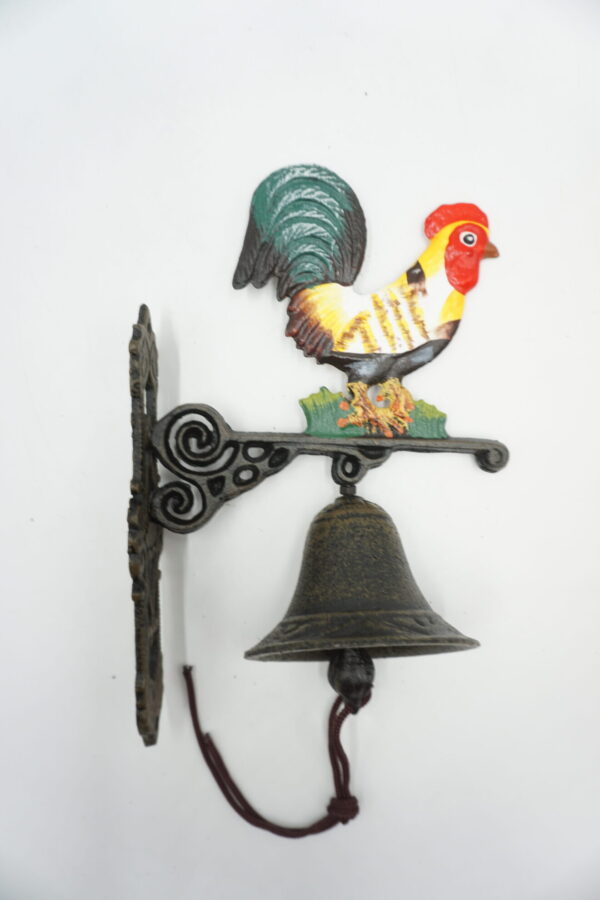 PIĘKNY ŻELIWNY DZWON DZWONECZEK KOGUT KURA KOGUCIK DOM I OGRÓD