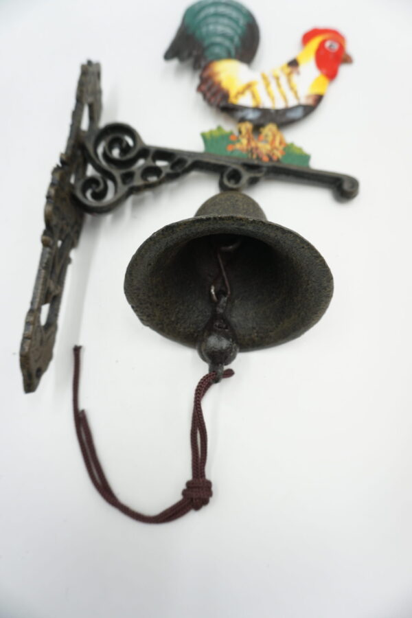 PIĘKNY ŻELIWNY DZWON DZWONECZEK KOGUT KURA KOGUCIK DOM I OGRÓD