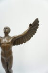 DUŻA FIGURA Z BRĄZU IKAR Z ROZŁOŻONYMI SKRZYDŁAMI 40cm