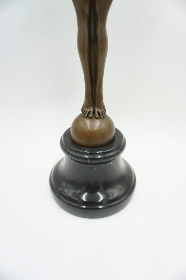 DUŻA FIGURA Z BRĄZU IKAR Z ROZŁOŻONYMI SKRZYDŁAMI 40cm