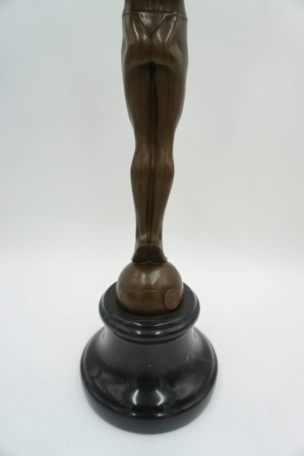 DUŻA FIGURA Z BRĄZU IKAR Z ROZŁOŻONYMI SKRZYDŁAMI 40cm