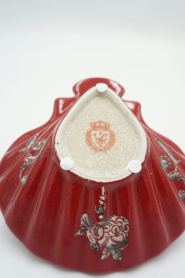 PATERKA POPIELNICZKA MYDELNICZKA PORCELANA Z BRĄZEM - ANIOŁEK.