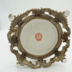 WAZON AMFORA BRĄZ+PORCELANA CHŁOPCY Z TRĄBKAMI