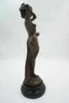 FIGURA Z BRĄZU AKT NAGA WYSOKA ZMYSŁOWA KOBIETA Z CHUSTĄ