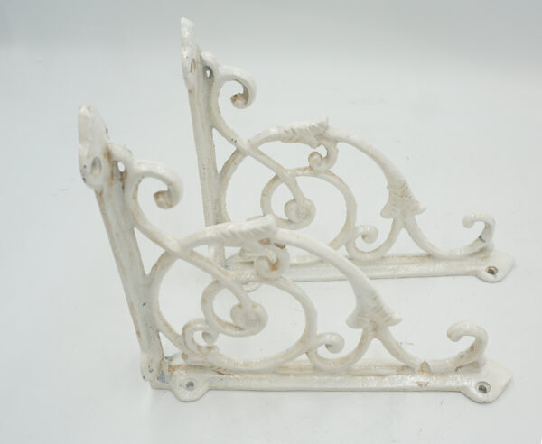 PARA ŻELIWNYCH WSPORNIKÓW UCHWYTÓW BIAŁE