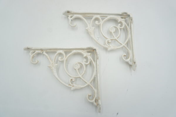 PARA ŻELIWNYCH WSPORNIKÓW UCHWYTÓW BIAŁE