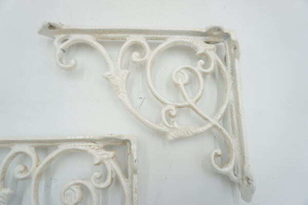 PARA ŻELIWNYCH WSPORNIKÓW UCHWYTÓW BIAŁE