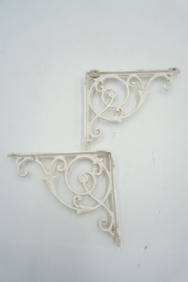 PARA ŻELIWNYCH WSPORNIKÓW UCHWYTÓW BIAŁE