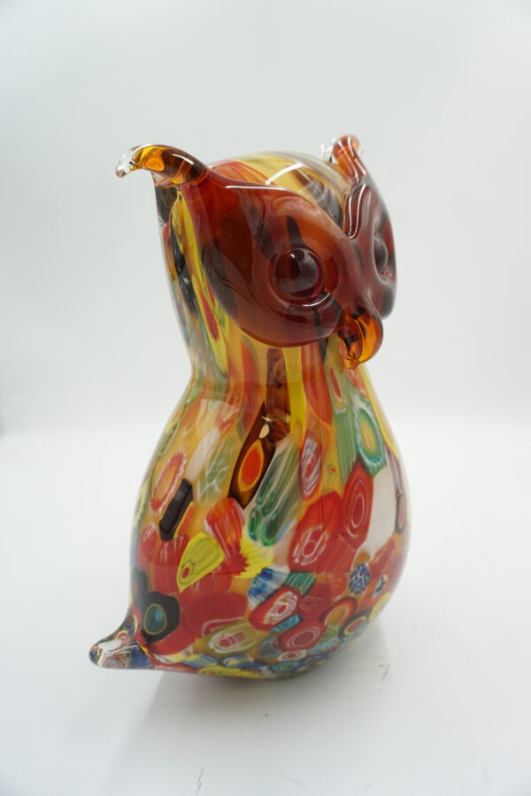 SZKLANA FIGURA STYL MURANO SOWA SÓWKA