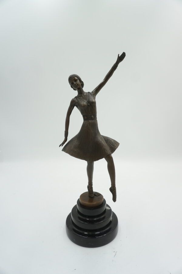 FIGURA Z BRĄZU BALERINA TANCERKA BALETNICA