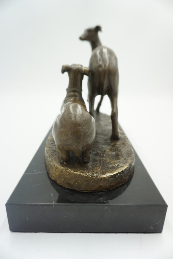 FIGURA Z BRĄZU PSY MYŚLIWSKIE - CHARTY