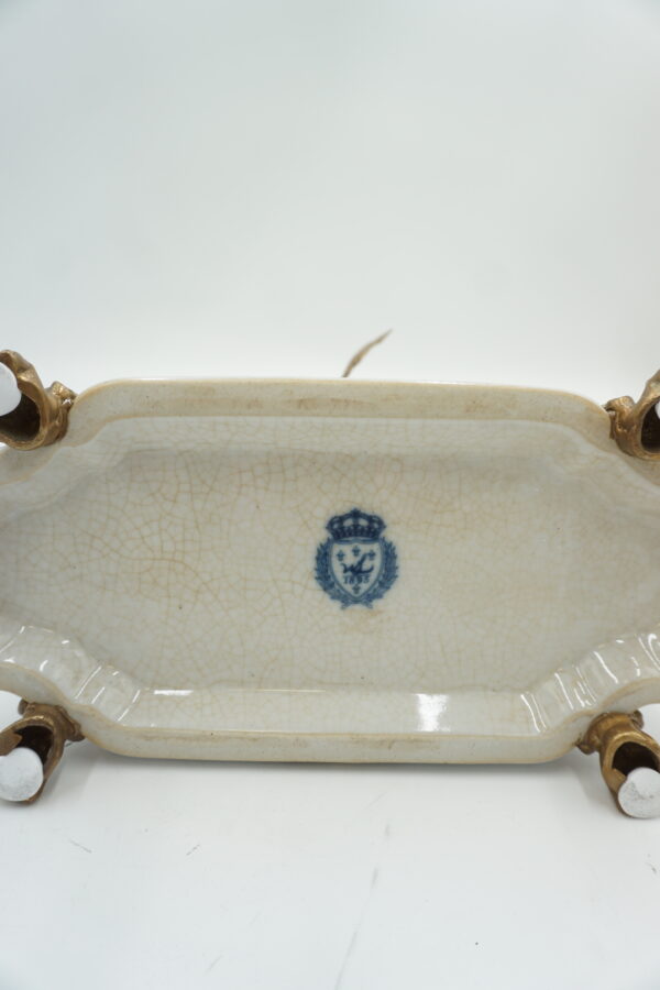 KAŁAMARZ ANIOŁ PORCELANA Z BRĄZEM