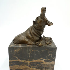 FIGURA Z BRĄZU DWA HIPOPOTAMY