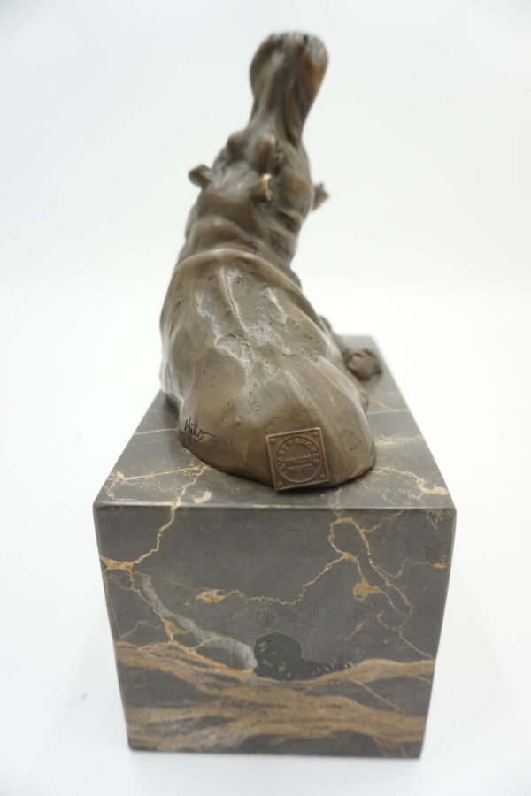 FIGURA Z BRĄZU DWA HIPOPOTAMY