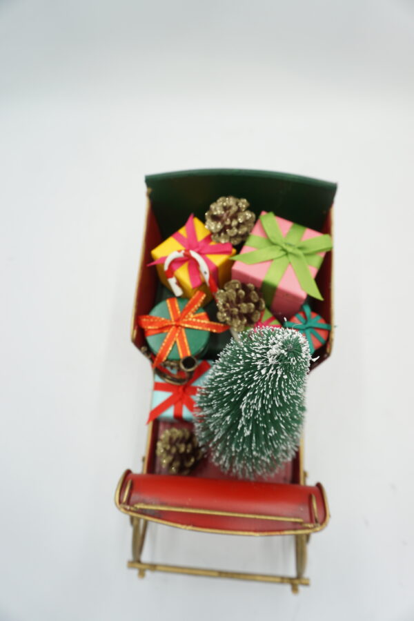 METALOWY MODEL SANIE ŚWIĄTECZNE DEKORACJA PREZENT