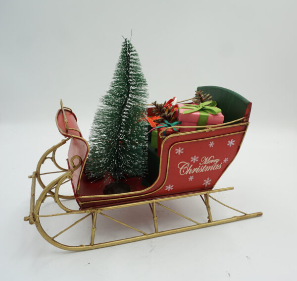 METALOWY MODEL SANIE ŚWIĄTECZNE DEKORACJA PREZENT