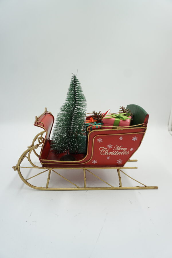 METALOWY MODEL SANIE ŚWIĄTECZNE DEKORACJA PREZENT