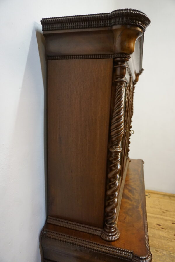 STARY SEKRETARZYK Z NADSTAWKĄ BIEDERMEIER MAHOŃ 1850r TOALETKA