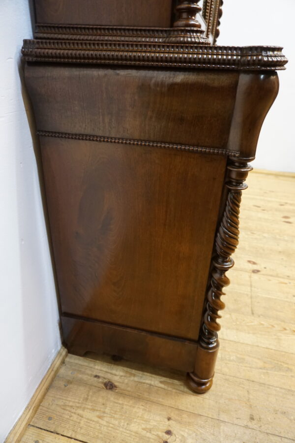 STARY SEKRETARZYK Z NADSTAWKĄ BIEDERMEIER MAHOŃ 1850r TOALETKA