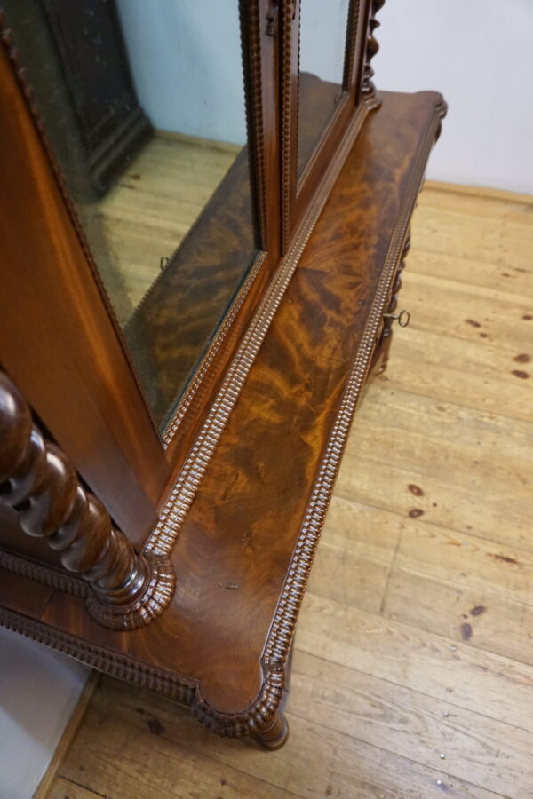 STARY SEKRETARZYK Z NADSTAWKĄ BIEDERMEIER MAHOŃ 1850r TOALETKA