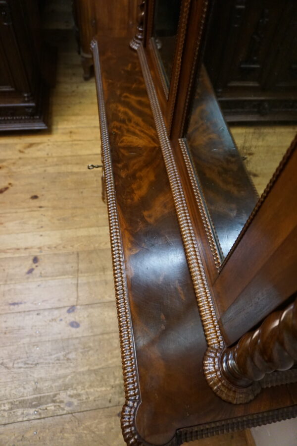 STARY SEKRETARZYK Z NADSTAWKĄ BIEDERMEIER MAHOŃ 1850r TOALETKA