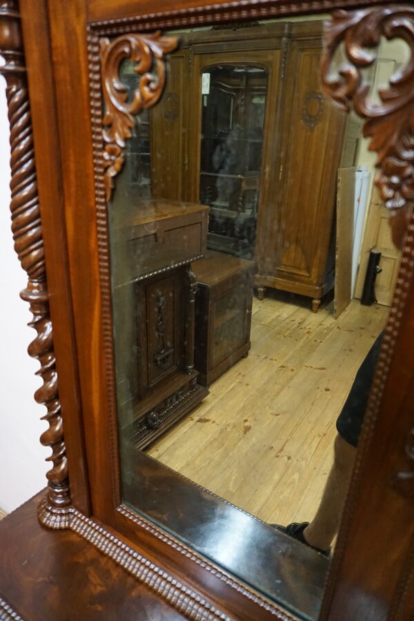 STARY SEKRETARZYK Z NADSTAWKĄ BIEDERMEIER MAHOŃ 1850r TOALETKA