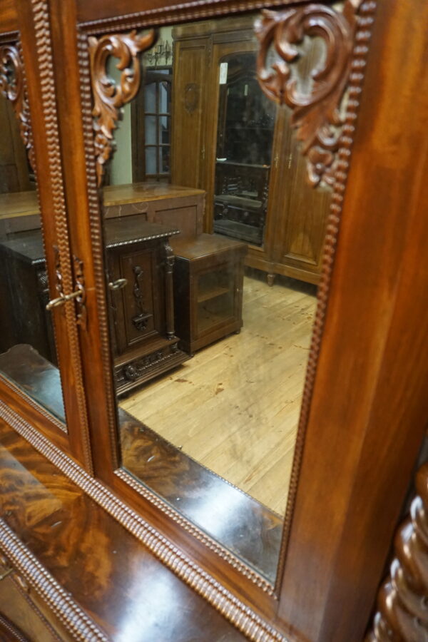 STARY SEKRETARZYK Z NADSTAWKĄ BIEDERMEIER MAHOŃ 1850r TOALETKA