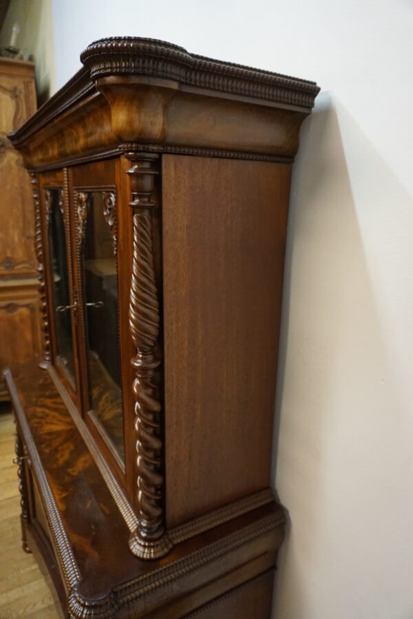 STARY SEKRETARZYK Z NADSTAWKĄ BIEDERMEIER MAHOŃ 1850r TOALETKA