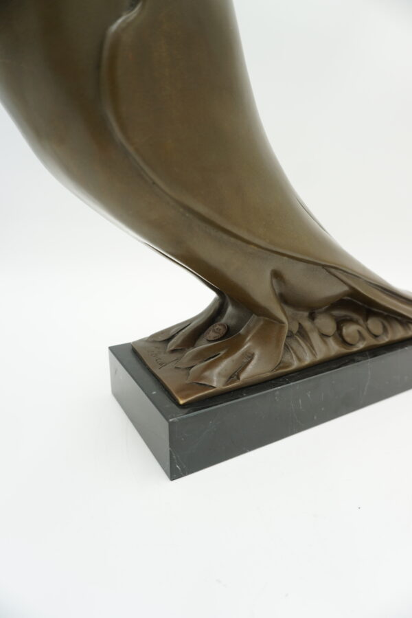 FIGURA Z BRĄZU GOŁĄB NA KAMIENNEJ PODSTAWIE