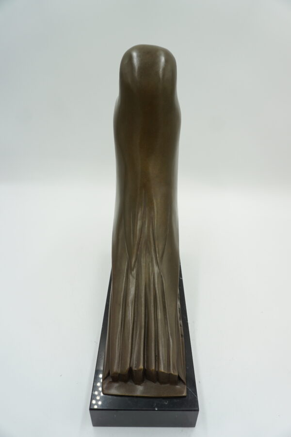 FIGURA Z BRĄZU GOŁĄB NA KAMIENNEJ PODSTAWIE