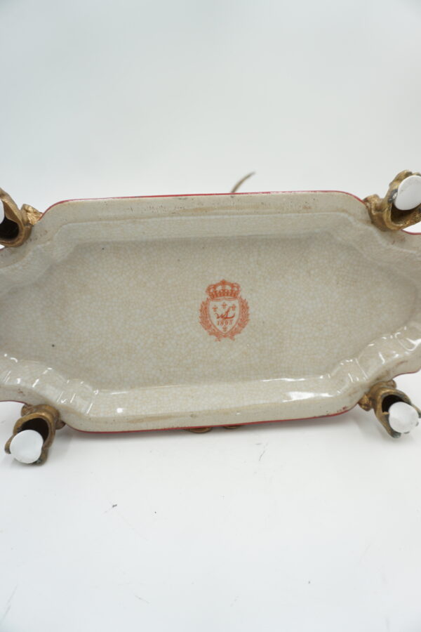 KAŁAMARZ ANIOŁ PORCELANA Z BRĄZEM