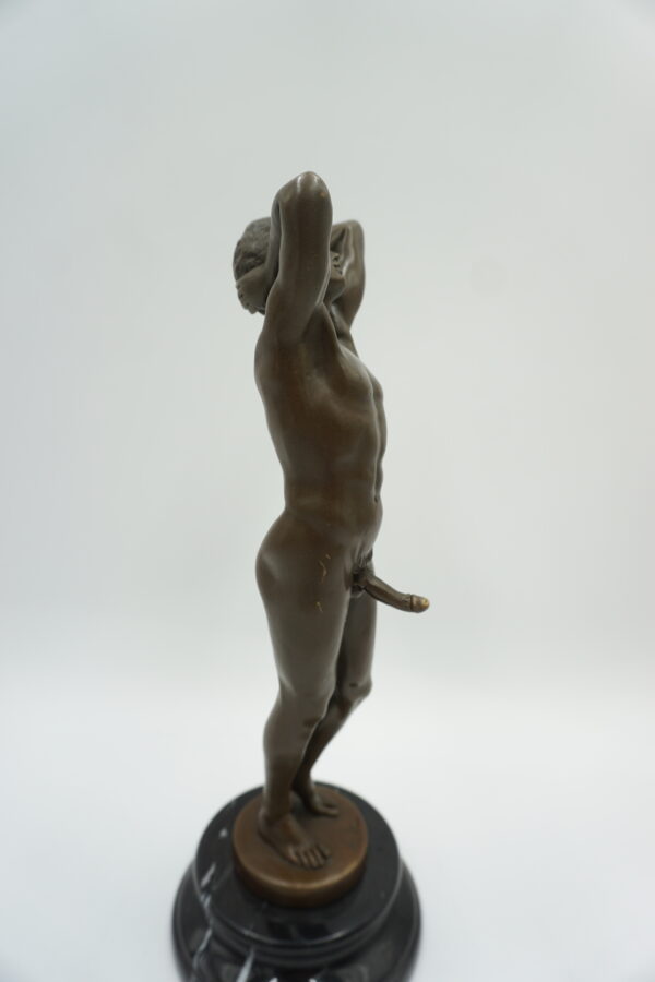 FIGURA Z BRĄZU AKT MĘSKI NAGI MĘŻCZYZNA