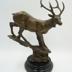 FIGURA Z BRĄZU JELEŃ PREZENT DLA MYŚLIWEGO