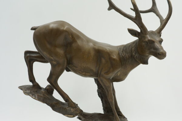 FIGURA Z BRĄZU JELEŃ PREZENT DLA MYŚLIWEGO