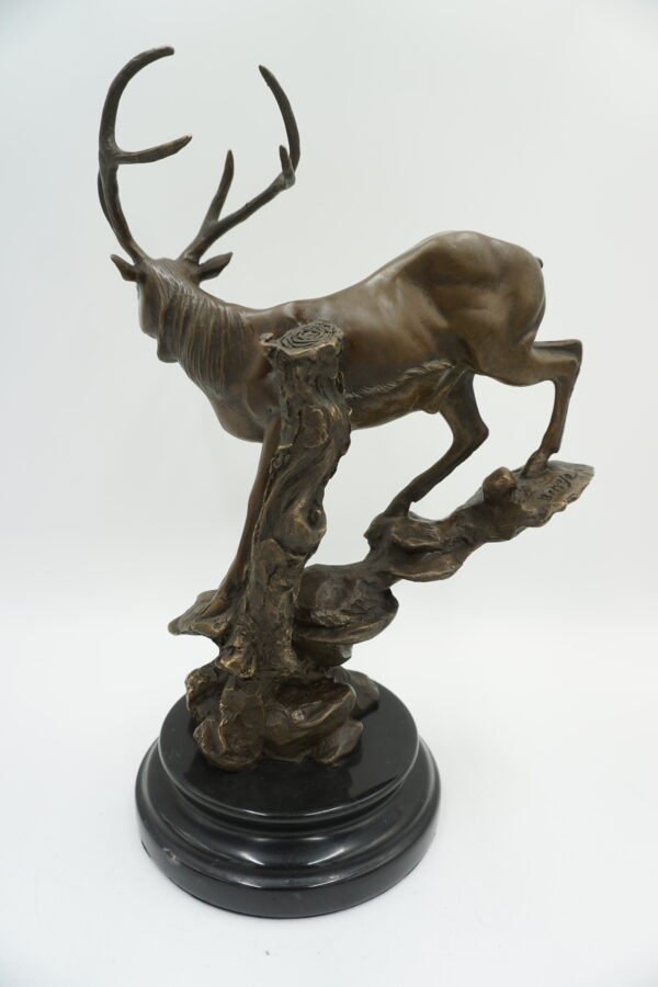 FIGURA Z BRĄZU JELEŃ PREZENT DLA MYŚLIWEGO