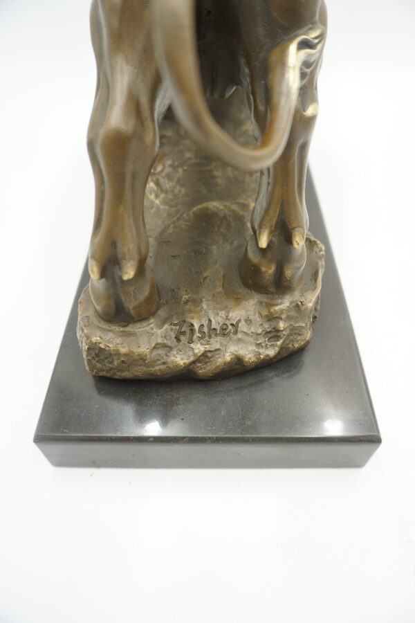 FIGURA Z BRĄZU BYK SIŁA GIEŁDA HOSSA ZŁOTE ROGI