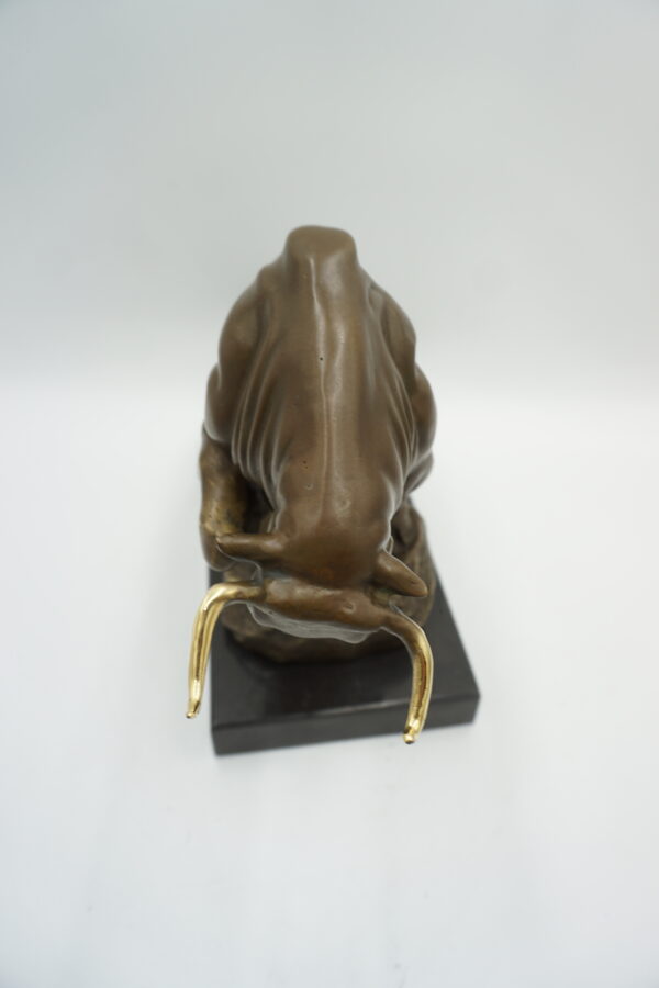 FIGURA Z BRĄZU BYK SIŁA GIEŁDA HOSSA ZŁOTE ROGI