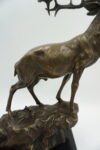 FIGURA Z BRĄZU RYCZĄCY JELEŃ PREZENT DLA MYŚLIWEGO