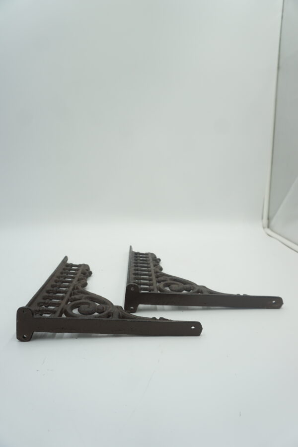 PARA ŻELIWNYCH WSPORNIKÓW UCHWYTÓW POD PÓŁKĘ DEKORACJA WIESZAK