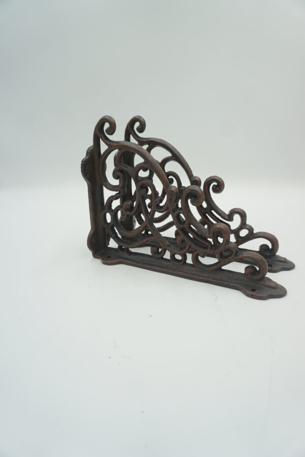 PARA ŻELIWNYCH WSPORNIKÓW UCHWYTÓW POD PÓŁKĘ DEKORACJA WIESZAK