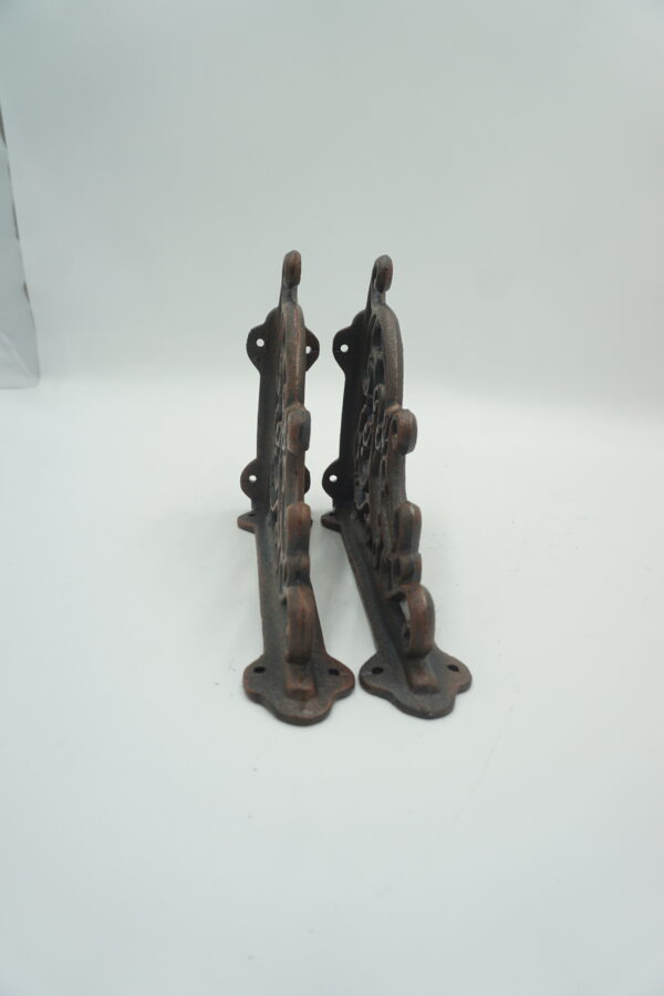 PARA ŻELIWNYCH WSPORNIKÓW UCHWYTÓW POD PÓŁKĘ DEKORACJA WIESZAK