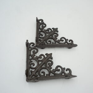 PARA ŻELIWNYCH WSPORNIKÓW UCHWYTÓW POD PÓŁKĘ DEKORACJA WIESZAK