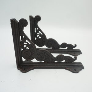 PARA ŻELIWNYCH WSPORNIKÓW UCHWYTÓW POD PÓŁKĘ DEKORACJA WIESZAK