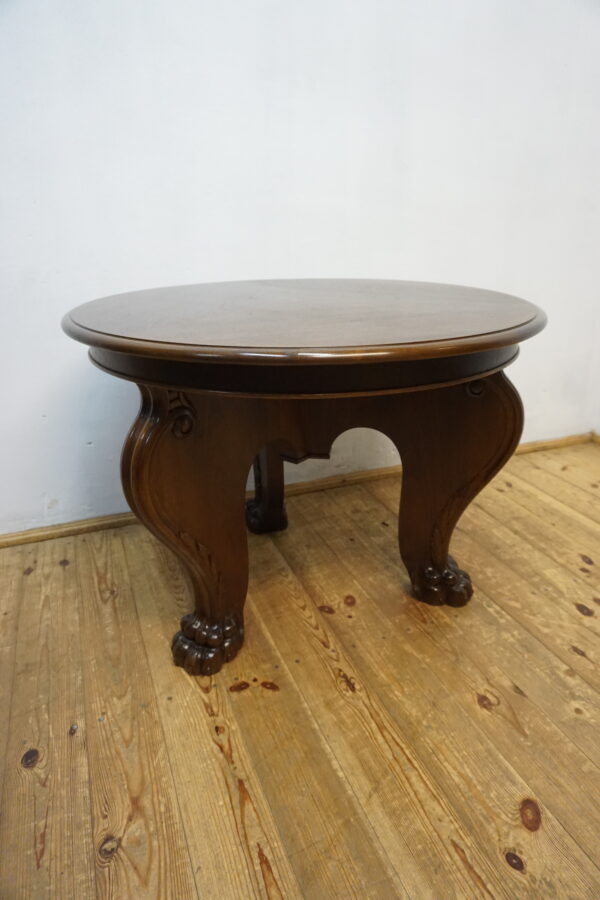 OKRĄGŁY STÓŁ GABINETOWY NA LWICH ŁAPACH LATA 20ste